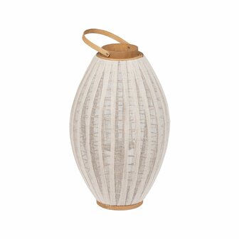 Lantaarn Beige Natuurlijk Bamboe Kristal 36 x 36 x 56 cm 1