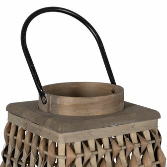 Lantaarn Grijs Bamboe Kristal 30 x 30 x 56 cm 3