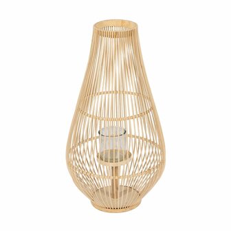 Lantaarn Natuurlijk Bamboe Kristal 35 x 35 x 66 cm 1