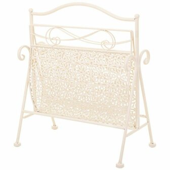 Tijdschriftenrek Alexandra House Living Wit IJzerwerk 36 x 33 x 38 cm 3
