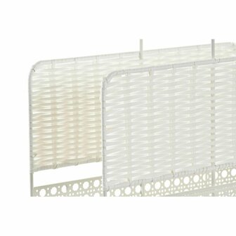 Tijdschriftenrek DKD Home Decor Wit Natuurlijk Metaal vlechtwerk Boho 36,5 x 15 x 41 cm 3