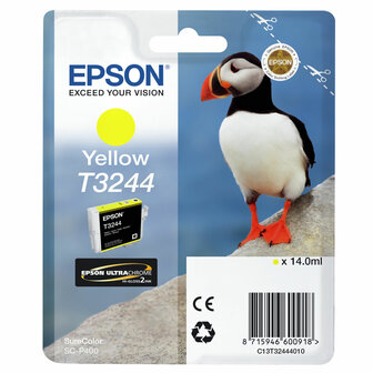 Originele inktcartridge Epson T3244 Yellow Geel Zwart 1