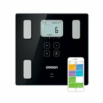 Digitale Personenweegschaal Omron HBF-222T-EBK Zwart 34 x 32 x 8 cm 3