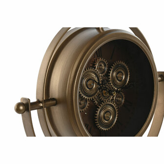 Tafelklok Home ESPRIT Gouden Metaal Kristal 36 X 19 X 41 cm 2