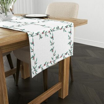 Tafelloper Belum terciopelo White Christmas 1 Multicolour Kerstmis 2