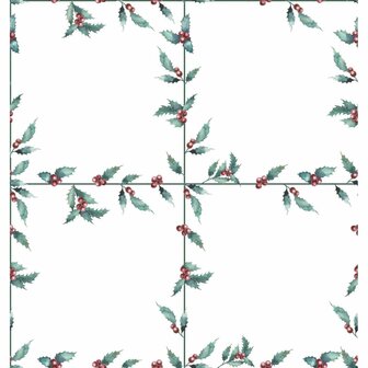 Tafelloper Belum terciopelo White Christmas 1 Multicolour Kerstmis 4