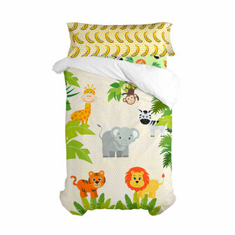 Dekbedovertrek set HappyFriday Mr Fox Wild Multicolour Bed van 80/90 2 Onderdelen 1