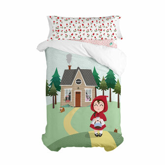 Dekbedovertrek set HappyFriday Mr Fox Red riding hood  Multicolour Bed van 80/90 2 Onderdelen 1