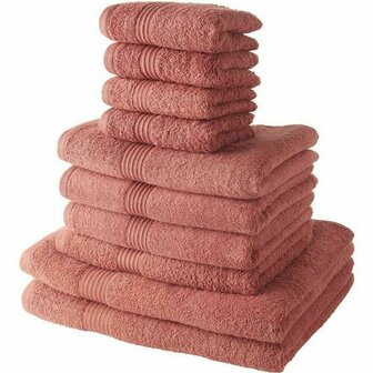 Handdoekenset TODAY Terra cotta 10 Stuks 1