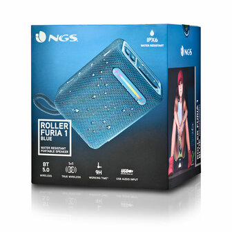 NGS Roller Furia 1 Blue Blauw 15 W Bluetooth luidspreker 4