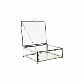 Juwelenkistje DKD Home Decor Transparant Zilverkleurig Metaal Kristal 25 x 21 x 10 cm 3