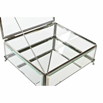 Juwelenkistje DKD Home Decor Transparant Zilverkleurig Metaal Kristal 25 x 21 x 10 cm 4