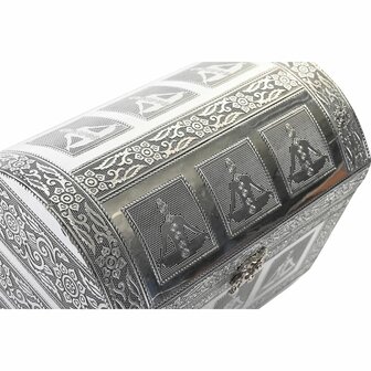 Juwelenkistje DKD Home Decor Groen Zilverkleurig Hout Aluminium 25 x 15 x 18 cm 2