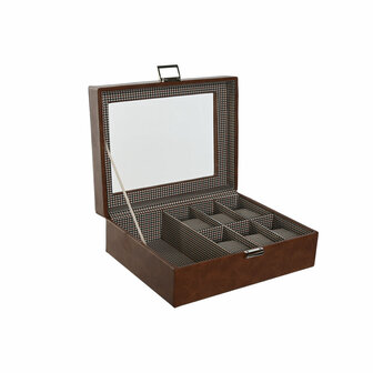 Juwelenkistje Home ESPRIT Bruin Kristal 26 x 20 x 9 cm 1