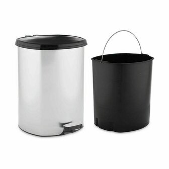 Pedaalemmer Zilverkleurig Plastic 11 L (6 Stuks) 2