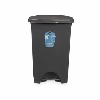Pedaalemmer Antraciet Plastic 50 L (3 Stuks) 3