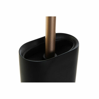Toiletborstel DKD Home Decor Zwart Gouden Hars 10 x 6 x 40 cm 2