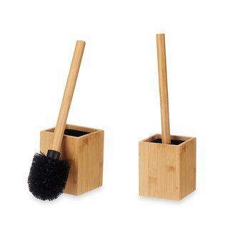 Toiletborstel Bamboe Plastic 10 x 36 x 10 cm (12 Stuks) 3