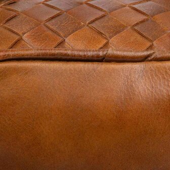 Deurstopper Alexandra House Living Katoen Leer 20 x 20 x 20 cm Bruin 7