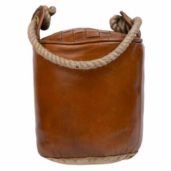 Deurstopper Alexandra House Living Katoen Leer 20 x 20 x 20 cm Bruin 4