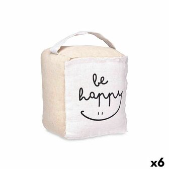 Deurstopper Be Happy Kubus 16 x 19 x 14,5 cm (6 Stuks) 1