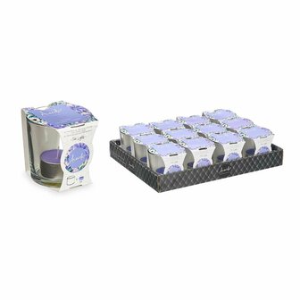 Geurkaars 7 x 7 x 7 cm (12 Stuks) Glas Lavendel 3