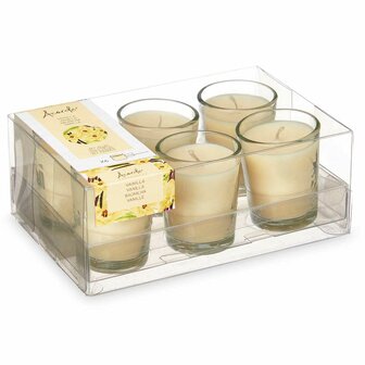 Geurkaarsenset 16 x 6,5 x 11 cm (12 Stuks) Glas Vanille 3