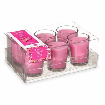 Geurkaarsenset 16 x 6,5 x 11 cm (12 Stuks) Glas Orchidee 3