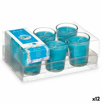 Geurkaarsenset 16 x 6,5 x 11 cm (12 Stuks) Glas Oceaan 1