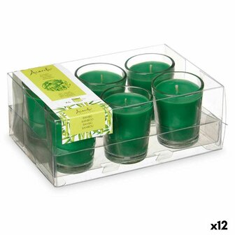 Geurkaarsenset 16 x 6,5 x 11 cm (12 Stuks) Glas Bamboe 1