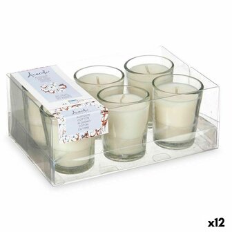 Geurkaarsenset 16 x 6,5 x 11 cm (12 Stuks) Glas Katoen 1