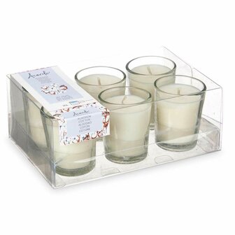 Geurkaarsenset 16 x 6,5 x 11 cm (12 Stuks) Glas Katoen 3