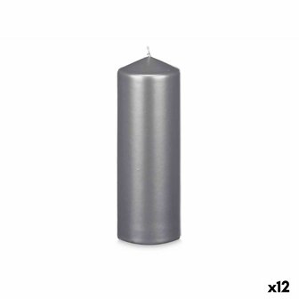 Kaars Zilverkleurig 7 x 20 x 7 cm (12 Stuks) 1