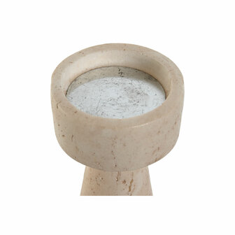 Kandelaar Home ESPRIT Beige Hars Marmer 10 x 10 x 25 cm 2
