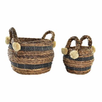 Mandenset DKD Home Decor Koloniaal Vezel (31 x 31 x 33 cm) 1