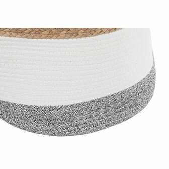 Decoratieve Mand DKD Home Decor Wit Natuurlijke Vezel 36 x 36 x 52 cm 3