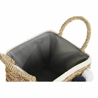 Mandenset DKD Home Decor Natuurlijk Natuurlijke Vezel Pompons 33 x 33 x 25 cm 2 Onderdelen 3