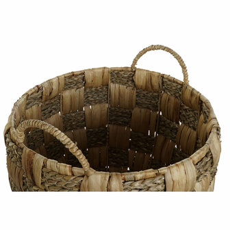 Mandenset Home ESPRIT Natuurlijk Zeegras Natuurlijke Vezel Boho 43 x 43 x 39 cm (2 Onderdelen) 2
