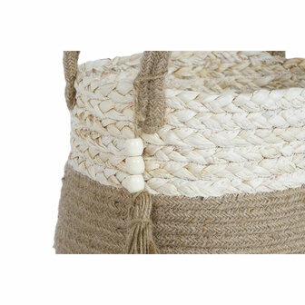 Mandenset Home ESPRIT Natuurlijk Lichtbruin Jute Modern 41 x 30 x 33 cm (3 Onderdelen) 2