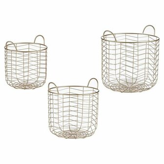Mandenset Gouden Metaal (3 pcs) 1