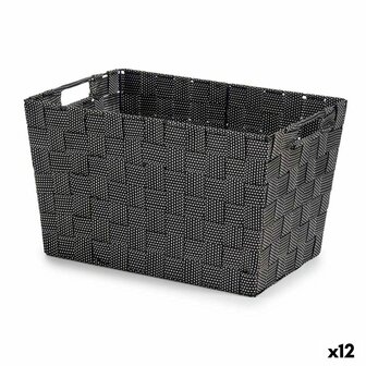 Mand Zwart Stof 25 x 20 x 35 cm (12 Stuks) 1