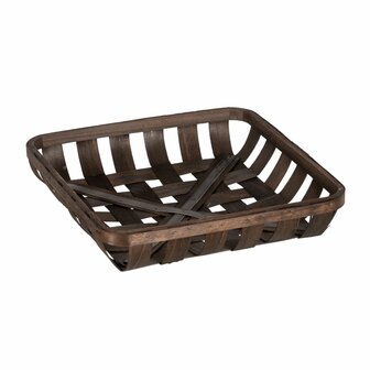Mandenset Bruin Hout 52 x 52 x 11,5 cm (3 Stuks) 6