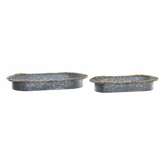 Tafeldecoratie DKD Home Decor Grijs Bruin Ijzer Vezel (51 x 26 x 7 cm) 1