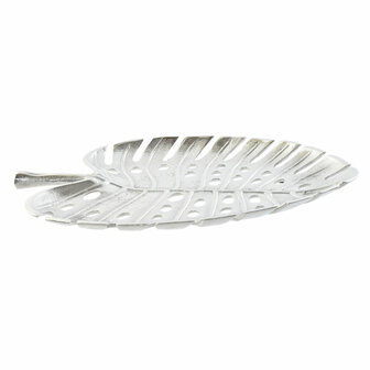 Tafeldecoratie Home ESPRIT Zilverkleurig Aluminium Modern Blad van een plant 38,5 x 28 x 3 cm 1