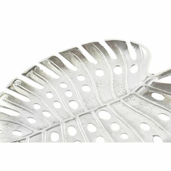 Tafeldecoratie Home ESPRIT Zilverkleurig Aluminium Modern Blad van een plant 38,5 x 28 x 3 cm 2