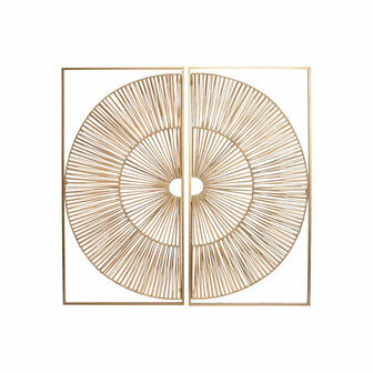Wanddecoratie Home ESPRIT Gouden Natuurlijk 50 x 2 x 100 cm (2 Onderdelen) 1