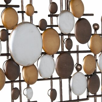 Wanddecoratie 91,5 x 4,5 x 72 cm Gouden Metaal Zilver 4