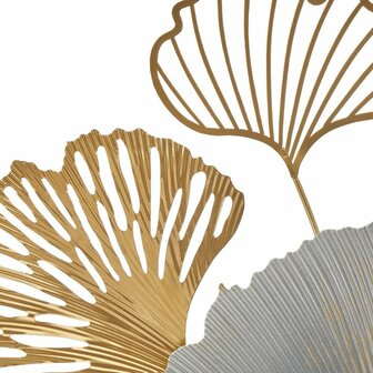 Wanddecoratie Gouden Zilverkleurig Ijzer Blommor 100 x 4 x 66 cm 2