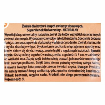 Kattenbakvulling Super Benek Universal 5 L 2