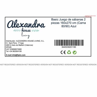 Beddengoedset HappyFriday BASIC KIDS Blauw Bed van 80/90 2 Onderdelen 4